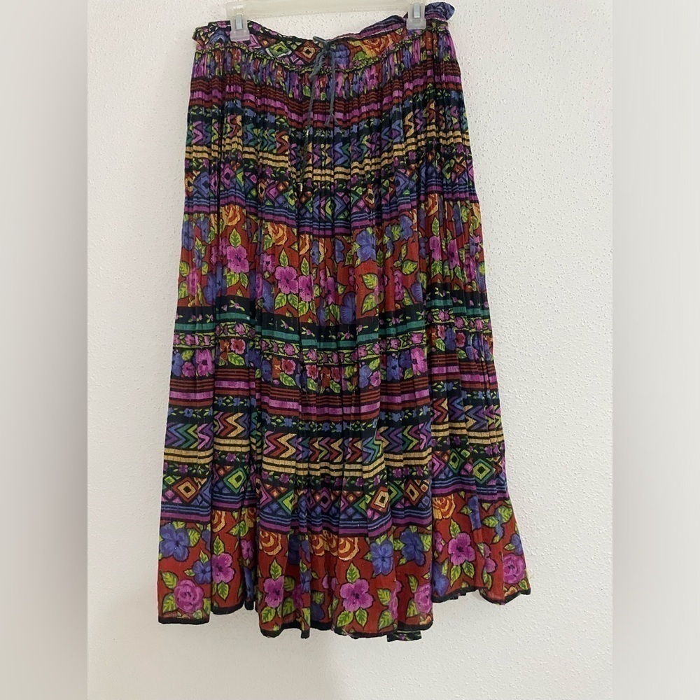Vintage Maxi Skirt multi color one size fits most